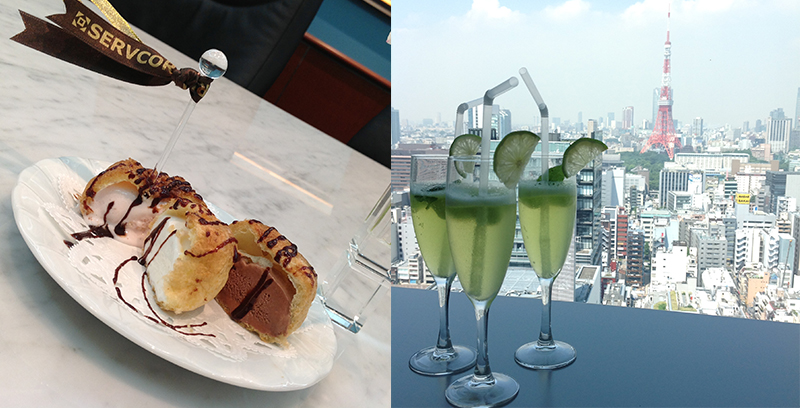 cream-puff-and-drinks-at-shiodome