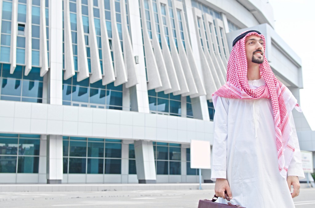 Arab on the street in summer
