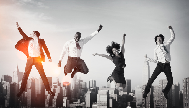 Business People Success Achievement City Concept