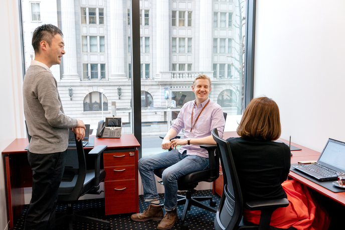 シャアオフィスを使ってるリモートワーカー