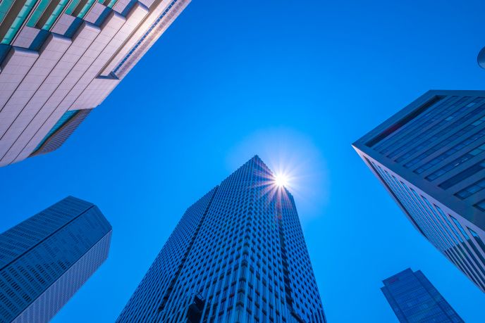 大阪の主要都市に位置するビジネス街