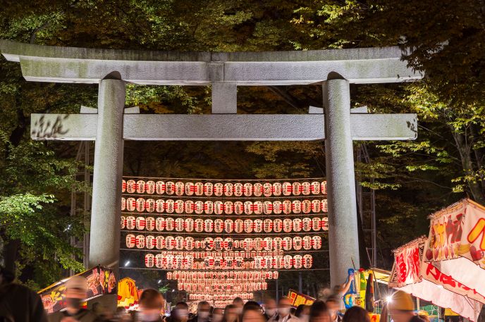 大鳥神社や鷲神社の祭神にある鳥居のイメージ