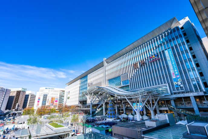 九州最大の経済都市、福岡駅のイメージ