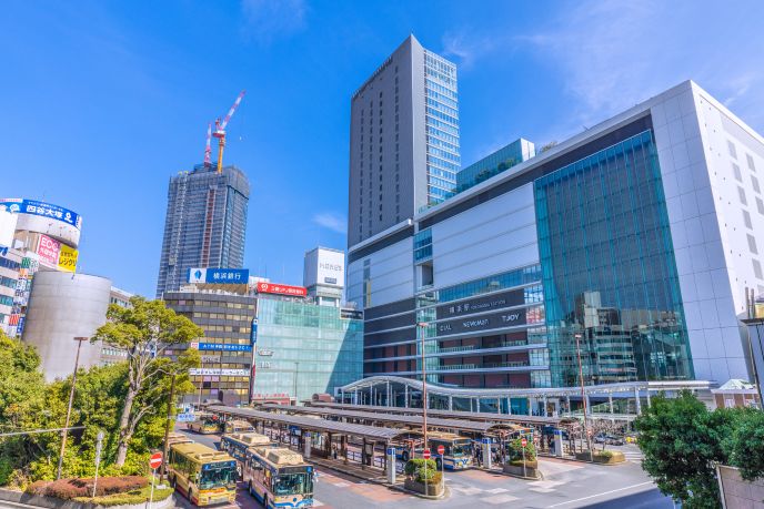 横浜駅周辺に広がる主要なオフィス街のイメージ