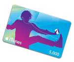 revised Tunes gift card 5000yen